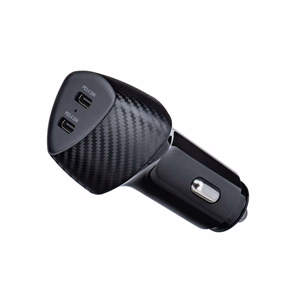 Car charger Forcell F-Energy Carbon 2 x USB C QC3.0 PD 3A 40W CC50-2C black