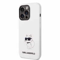 Karl Lagerfeld Silicone Choupette viedtālruņa apvalks iPhone 14 Pro Max - balts