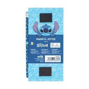 Disney Stitch Tropical magnētiskais iepirkumu saraksta bloknots ledusskapim ar zīmuli, 10 × 21 cm
