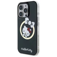 Hello Kitty IML Jautrā lente magnētiskais iPhone 16 Pro viedtālruņa apvalks - melns
