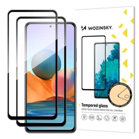 Wozinsky Pilns līmēts stikls Xiaomi Redmi Note 12 Pro+ / Note 12 Pro / Note 12 5G / Note 12 / Note 10 Pro - melns (2 gab.)