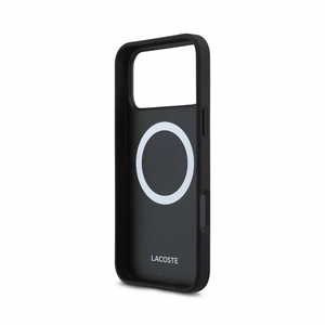Case Lacoste PVC Petit Pique Semi Wrap Embossed MagSafe Apple iPhone 18 Pro Max black