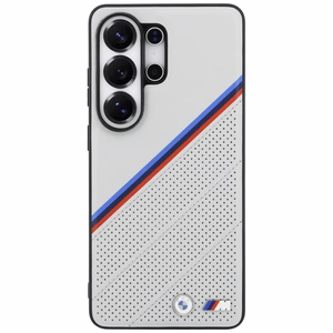 BMW Tricolor Metal Logo MagSafe maciņš priekš Samsung Galaxy S26 Ultra pelēks