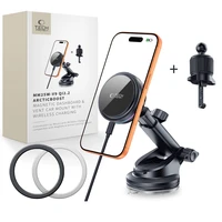 Tech-Protect V9 MagSafe 25W Qi 2.2 auto lādētājs - melns