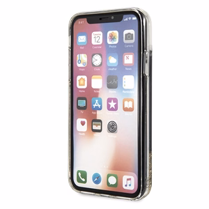 Karl Lagerfeld Karl Logo Glitter iPhone X/Xs viedtālruņa apvalks - melns
