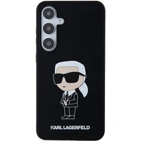 Karl Lagerfeld silikona Ikonik viedtālruņa apvalks Samsung Galaxy S24 - melns