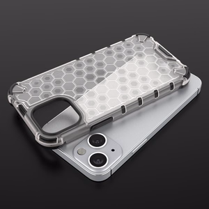 Honeycomb Case броневой чехол с TPU бампером для iPhone 13 mini зелёный