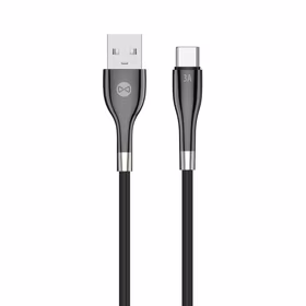 Forever Sleek kabelis USB - USB-C 1,0 m 3A melns