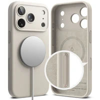 Ringke silikona magnētiskais viedtālruņa apvalks iPhone 17 Pro Max - bēšs