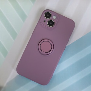Viedtālruņa apvalks ar pirksta turētāju iPhone 15 Pro 6,1" gaiši violetā krāsā