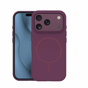 Thin Mag silikona maciņš iPhone 17 Pro Max 6,9″ / iPhone 18 Pro Max 6,9″, tumšā ķiršu krāsā