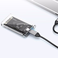 Orico TC10-MS MSATA USB-C 3.2 5 Gb/s diska kasetne - caurspīdīga