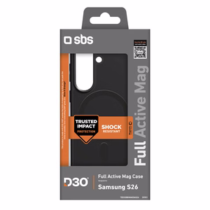 SBS Full Active maciņš D3O priekš Samsung Galaxy S26 saderīgs ar MagSafe - melns