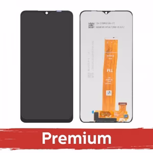 LCD displejs saderīgs ar Samsung A047 A04s melns OEM