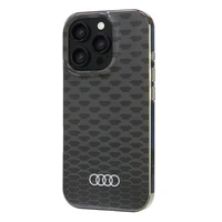 Audi IML Izšuvuma raksts Magnētiskais iPhone 16 Pro 6.3" melns/melns cietais apvalks AU-IMLMIP16P-Q5/D3-BK