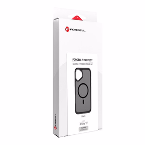Case for iPhone 17 Forcell F-Protect Smoke Hybrid Premium compatible with MagSafe black