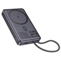Ārējā baterija Power Bank Hoco Q44 20W Magnetic 10000mAh melna