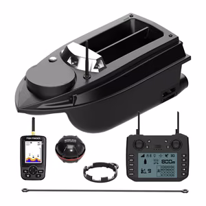 GPS-кораблик для прикормки Flytec V030 Fishfinder с эхолотом, аккумулятор 20 000 мА·ч продаётся отдельно, чёрный