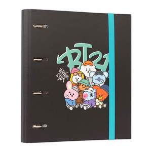 BT21 Street Mood A4 mape ar 4 gredzeniem un elastīgo aizdari