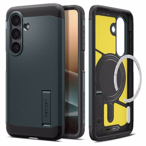 Spigen Tough Armor Mag MagSafe maciņš priekš Samsung Galaxy S26 zaļš