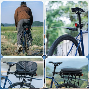 Rockbros RBHJ-1 Black Diamond velosipēda bagāžnieks ar dubļusargu un ātro stiprinājumu 26-29" kalnu velosipēdiem - melns