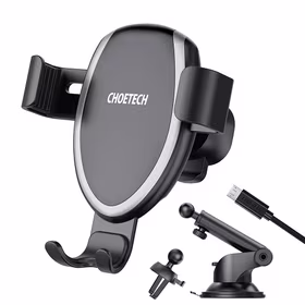 Car Phone Mount CHOETECH, ar bezvadu charging function, 10W