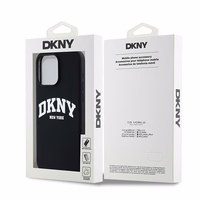 DKNY Liquid Silicone White Printed Logo MagSafe Viedtālruņa apvalks iPhone 14 Pro Max - melns (m)
