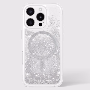 Case-Mate Waterfall MagSafe vāciņš ierīcei iPhone 16 Pro, sudraba krāsā