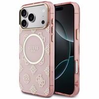 Guess IML Peony Dot MagSafe Maciņš for iPhone 17 Pro Max - rozā
