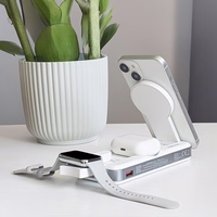 Forever bezvadu barošanas banka MATB-300 10000 mAh magnētiskā 3in1 balta