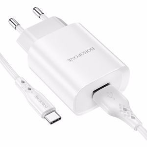 Borofone сетевое зарядное устройство BN1 Innovative - USB - 2,1A с USB на Type C белый