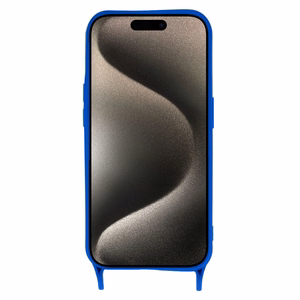 Viedtālruņa apvalks ar siksnu iPhone 15 Plus dizains 2 zils