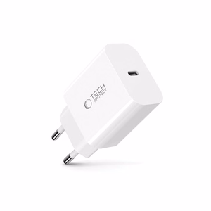 Tech-Protect NC20W sienas lādētājs ar USB-C pieslēgvietu - balts