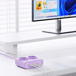 Orico PDC25 25W 6in1 strāvas sadalītājs 2x AC + 2x USB-A + 2x USB-C - violets