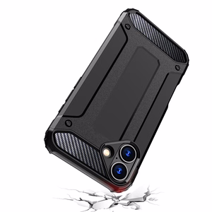 Hybrid Armor viedtālruņa apvalks iPhone 16 Plus - melns