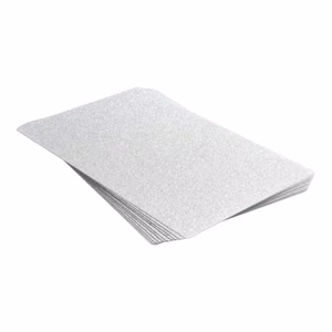 Plēve aizmugurējam vākam 180 x 120 mm 10 gab. - sudrabaina