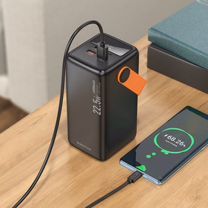 Ārējā baterija Power Bank Borofone BJ66B 22.5W+PD20W 60000mAh melns