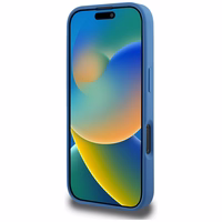 Guess 4G Circle Classic Logo Magnētiskais viedtālruņa apvalks iPhone 16 Pro - zils