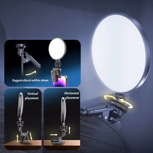 Blavec Selfie Ring lampa Aura Mini LED P-60 klemme (LPP60-KLB) melna