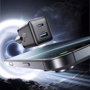 Joyroom JR-TG8 GaN 45W USB-C + USB-A sienas lādētājs – krāsa: melna