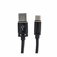 Kabelis USB A uz Type C 2.0 C366 (savienotājs garš: 8 mm) 1 m melns