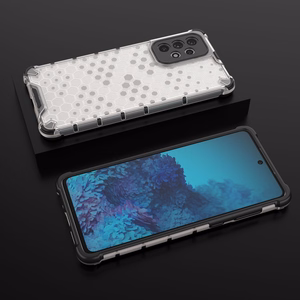 Honeycomb viedtālruņa apvalks bruņu apvalks ar gēla rāmi Samsung Galaxy A73 caurspīdīgs