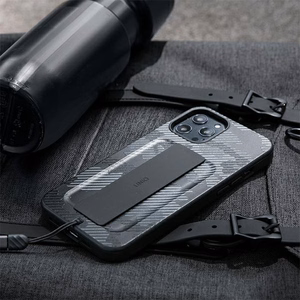 Uniq Heldro viedtālruņa apvalks iPhone 12 Pro Max - melns kamuflāža
