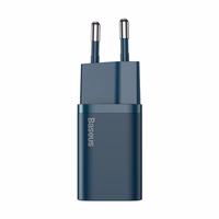 Baseus Super Si 1C ātrais lādētājs USB Type C 20 W Power Delivery zils (CCSUP-B03)