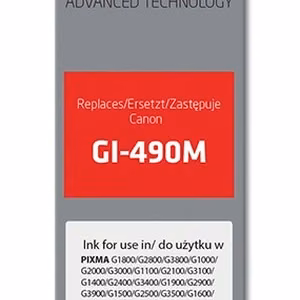 Activejet AC-G490M – пурпурные бутылка чернил, замена Canon GI-490M, 70 ml, Supreme, 7000 страниц