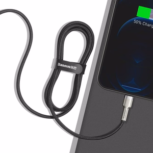 Baseus kabelis Cafule Metal USB - Lightning 1,0 m 2,4A melns