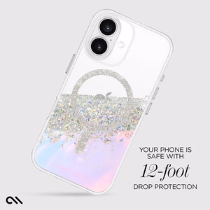 Case-Mate Karat MagSafe vāciņš ierīcei iPhone 16, hologrāfisks Soap Bubble