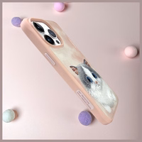 Nimmy Big Eyed Pet 2.0 kaķa apvalks iPhone 15 Pro Max - rozā