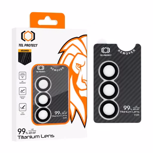 Rūdītais stikls Tel Protect Titanium Lens 99% AR Aramid Series kamerai Samsung Galaxy S25 Plus (3 lēcas)