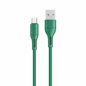 USAMS Kabelis U68 MICROUSB 2A FAST CHARGE 1M zaļš SJ502USB04 (US-SJ502)